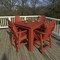 Highwood Usa Hamilton 5pc Square Counter Height Outdoor Patio Furniture Dining Set AD-CNA44-RED - alternate 2